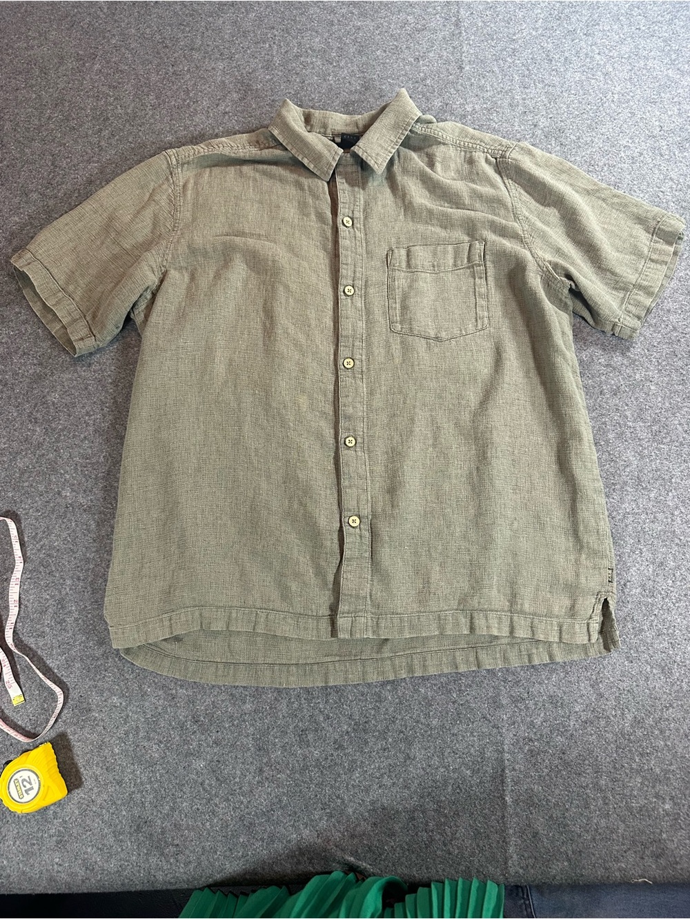 REI  Green Hiking Button-Down Shirt